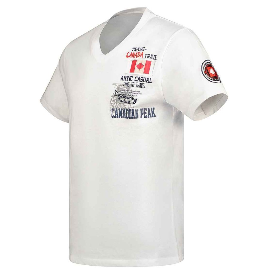 Herren Canadian Peak T-Shirt | Jantrail White Rm Cp Herren 249