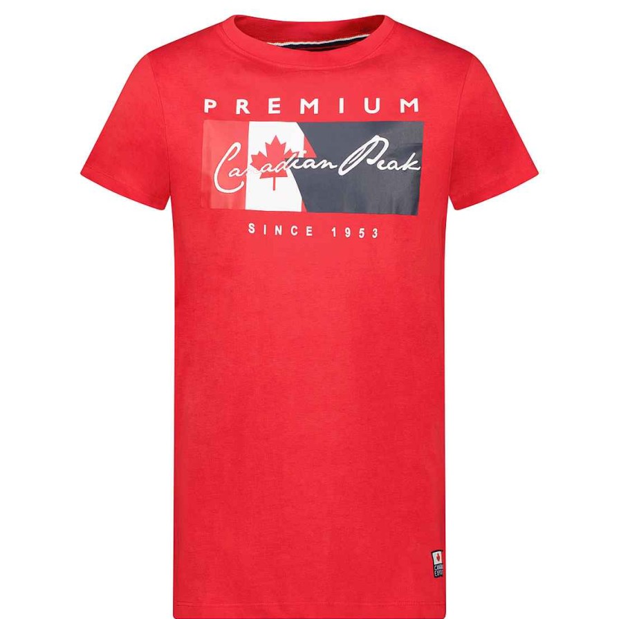 Herren Canadian Peak T-Shirt | Jarnesseak Red Rm Herren 249