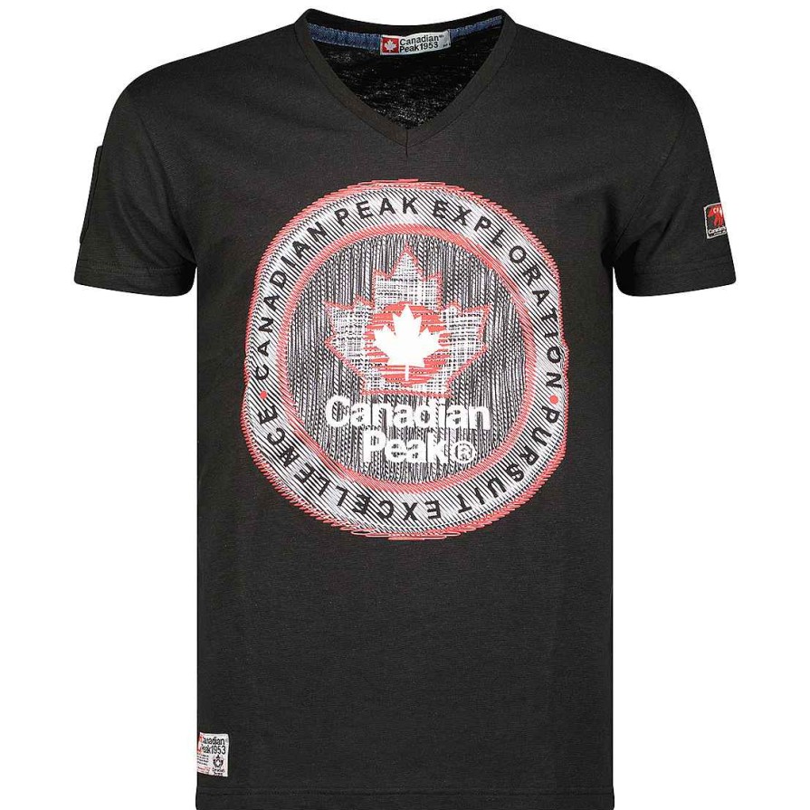 Herren Canadian Peak T-Shirt | Jimothe Ss Bs Cp Black Men 100