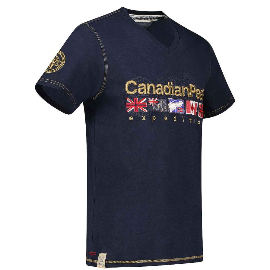 Herren Canadian Peak T-Shirt | Joukeak Navy Rm Herren 254