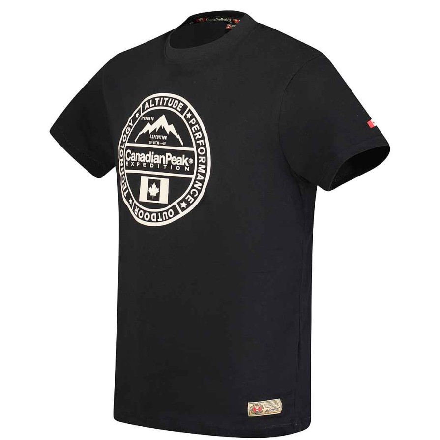 Herren Canadian Peak T-Shirt | Jacobeak Black Rm Herren 249