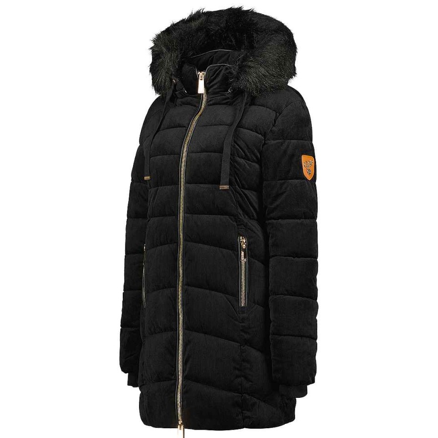 Damen Canadian Peak Parka | Biloveak Long Cp Black Lady 054