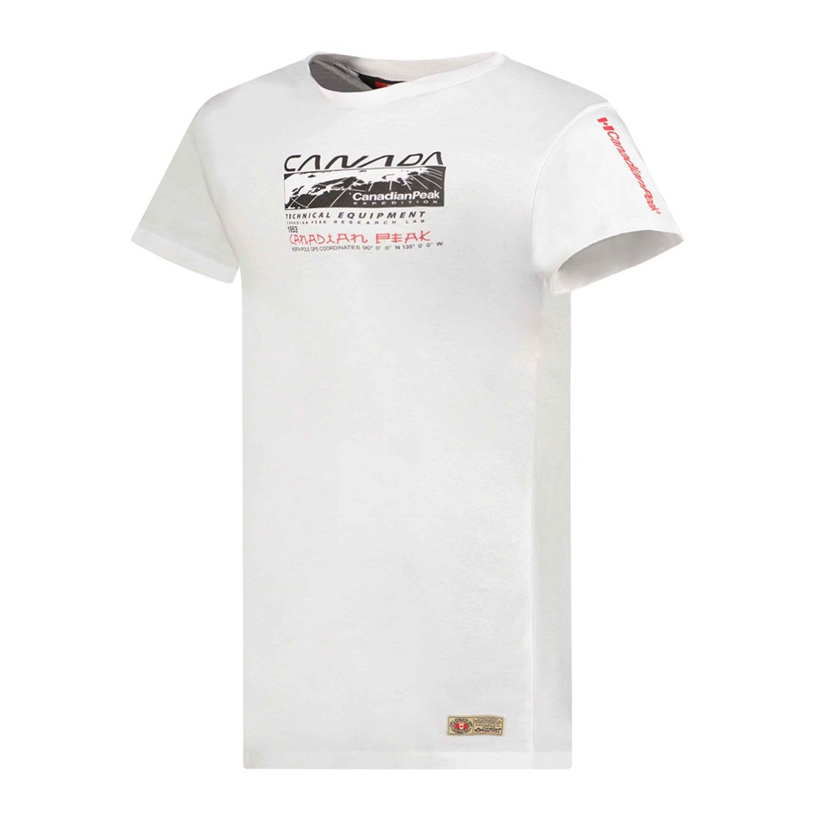 Herren Canadian Peak T-Shirt | Jholmeak White Rm Herren 249