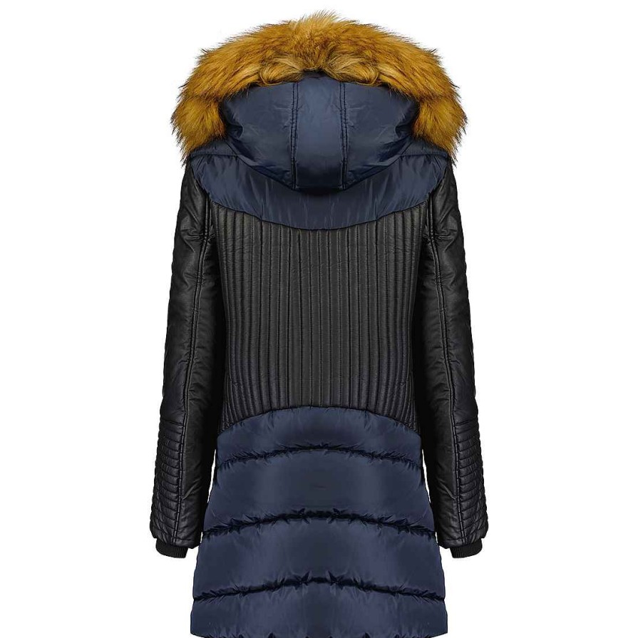 Damen Canadian Peak Parka | Ausmoseak Navy Lady Bs 068