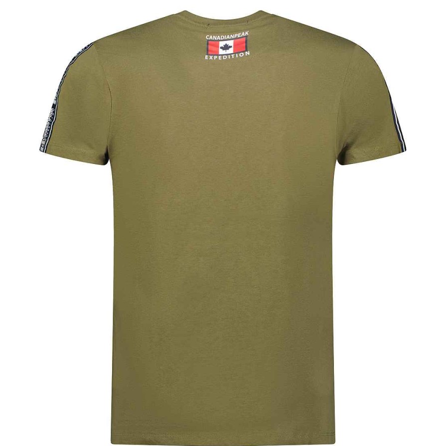 Herren Canadian Peak T-Shirt | Javengeak Khaki Rm Herren 249