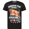 Herren Canadian Peak T-Shirt | Jitcheneak Black Rm Herren 235