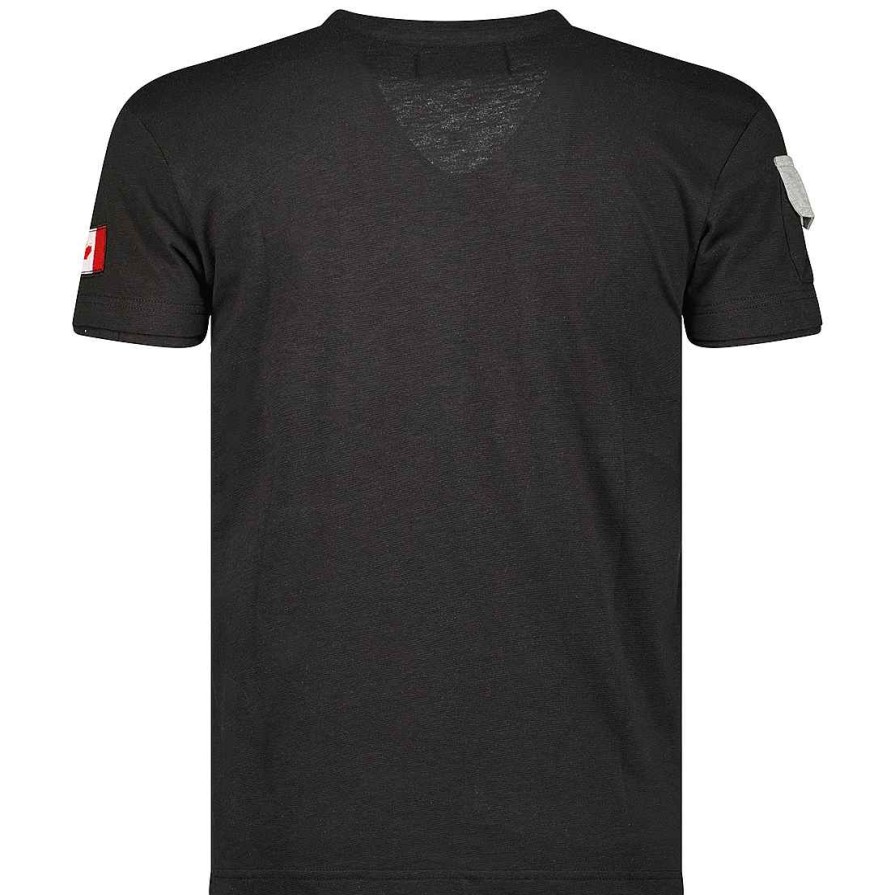 Herren Canadian Peak T-Shirt | Jipeak Ss Bs Cp Black Men 100