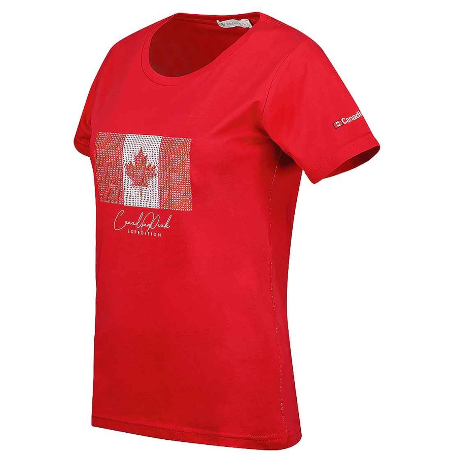 Damen Canadian Peak T-Shirt | Jwildeak Red Rm Lady 204