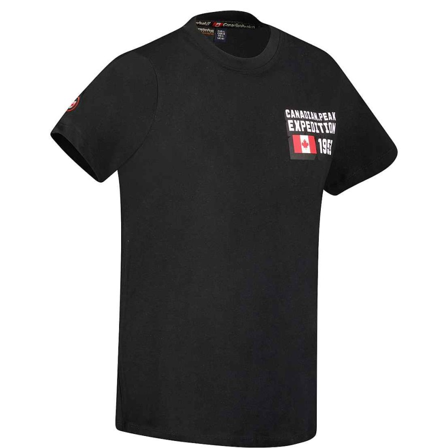 Herren Canadian Peak T-Shirt | Jistereak Black Rm Herren 249