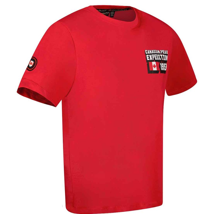 Herren Canadian Peak T-Shirt | Jistereak Red Rm Herren 249