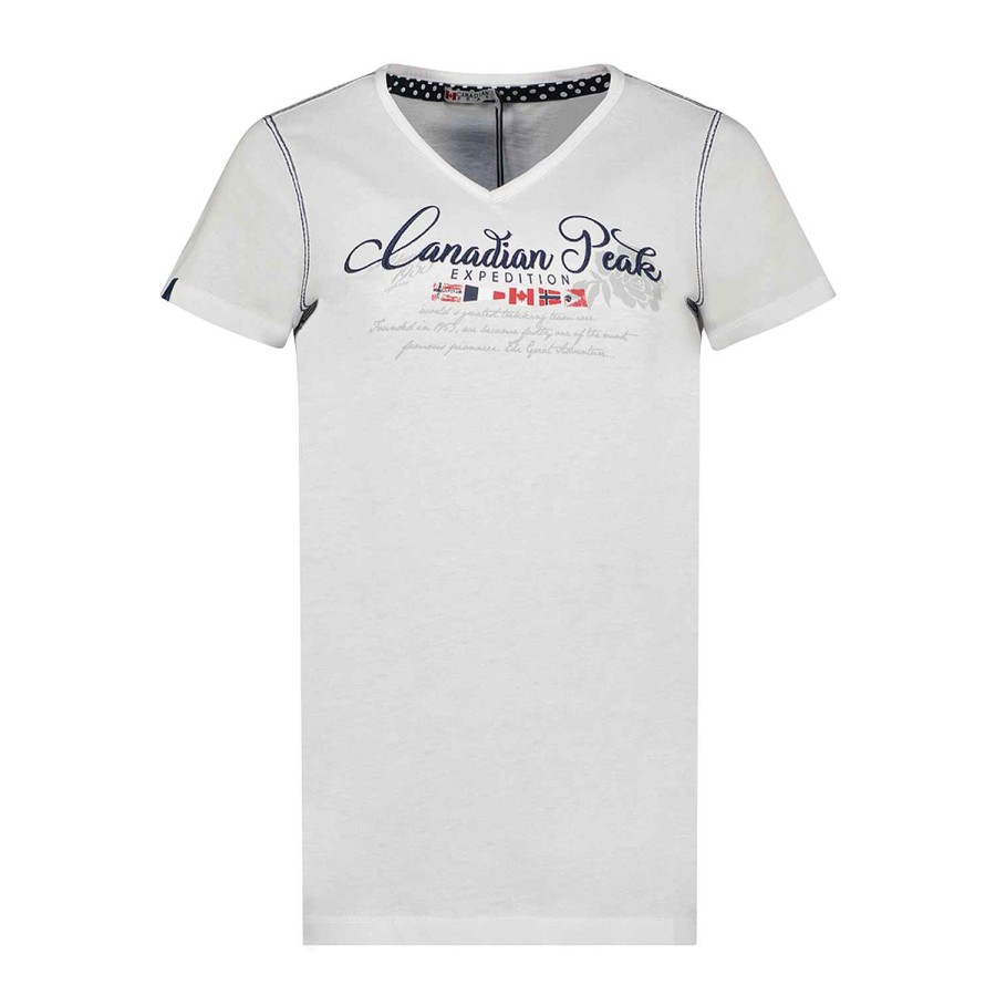 Damen Canadian Peak T-Shirt | Jeanneak White Rm Lady 235