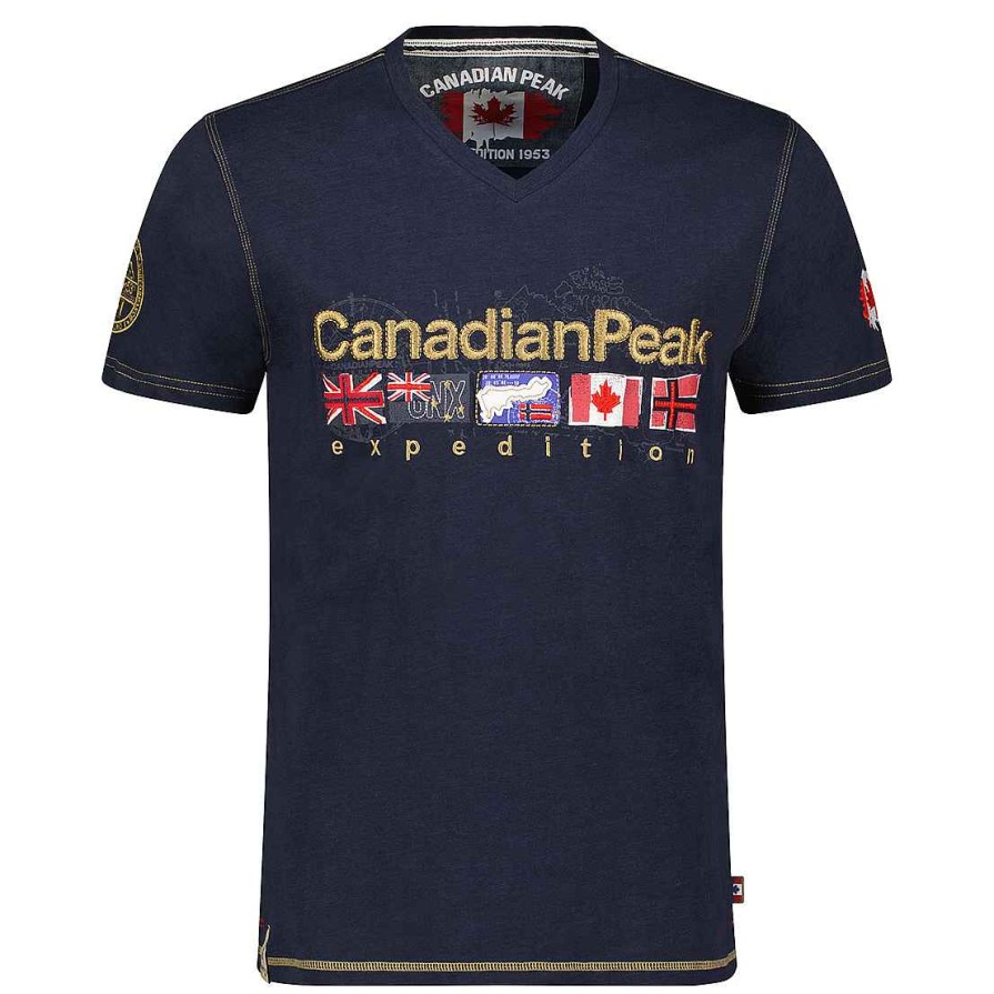 Herren Canadian Peak T-Shirt | Joukeak Navy Rm Herren 254