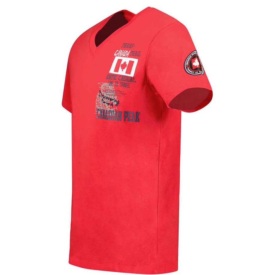 Herren Canadian Peak T-Shirt | Jantrail Red Rm Cp Herren 249