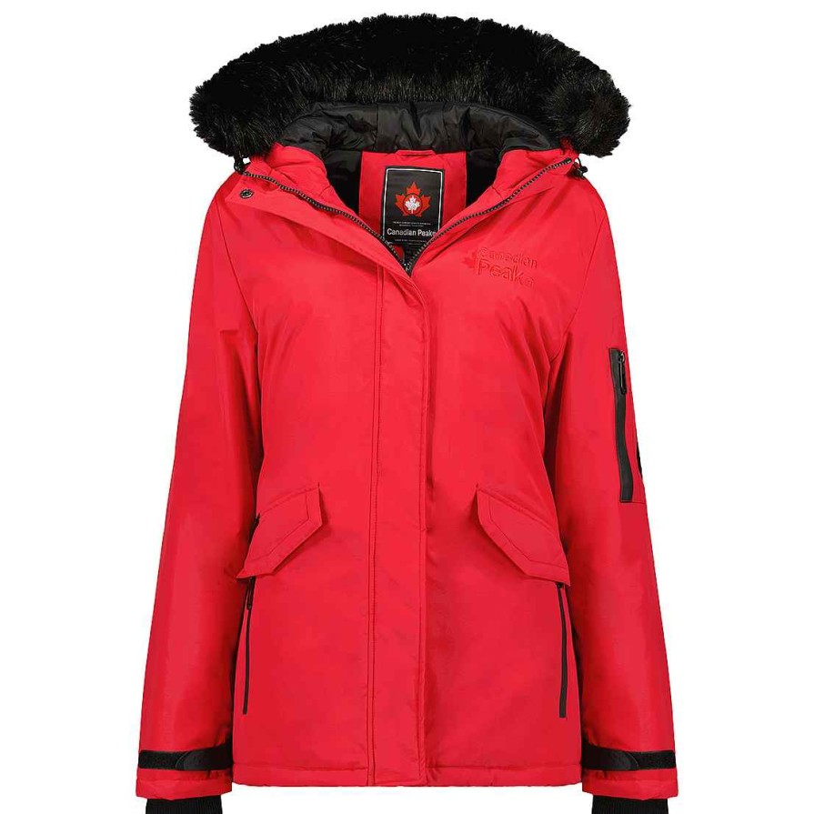 Damen Canadian Peak Parka | Adaneaka Bs Cp Red Lady 056