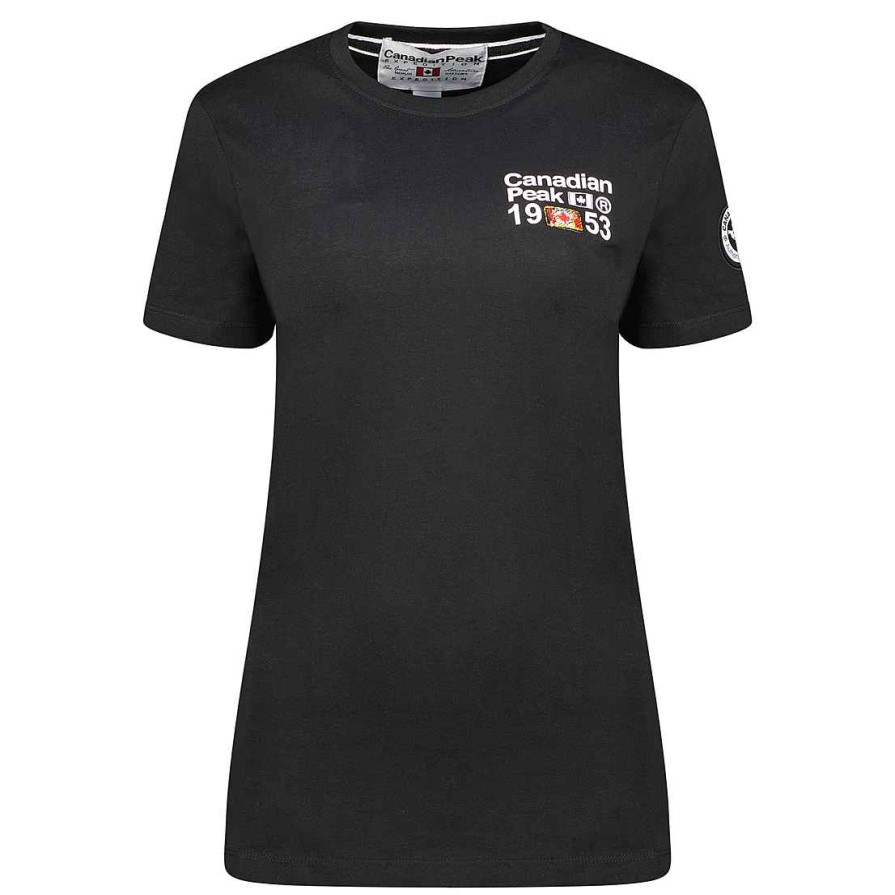 Damen Canadian Peak T-Shirt | Jarofeak Black Lady Rm 235