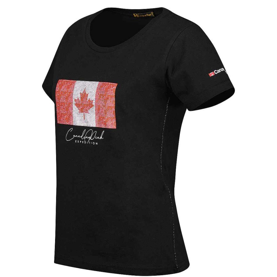 Damen Canadian Peak T-Shirt | Jwildeak Black Rm Lady 204