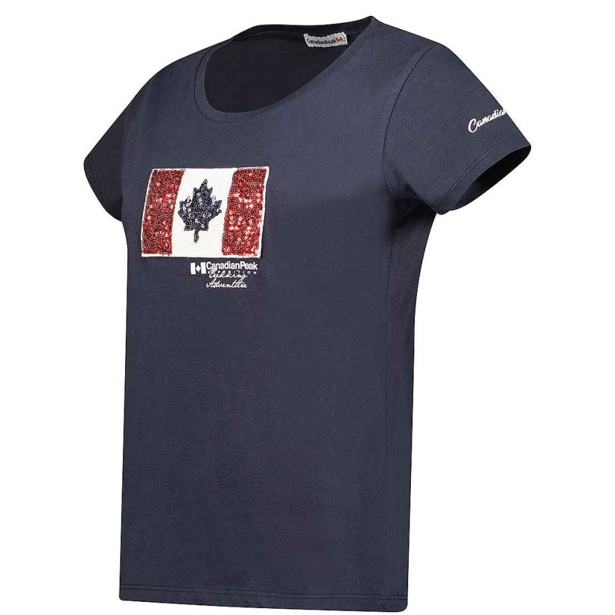 Damen Canadian Peak T-Shirt | Jermioneak Navy Rm Lady 254