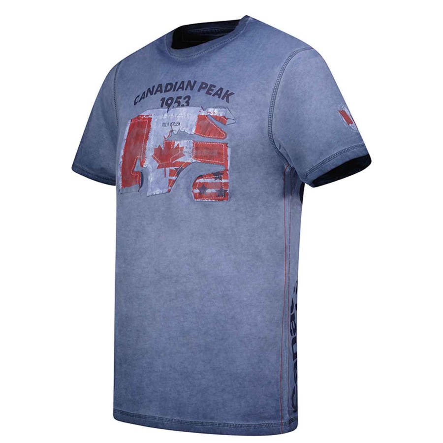 Herren Canadian Peak T-Shirt | Jotzeak Navy Herren 235