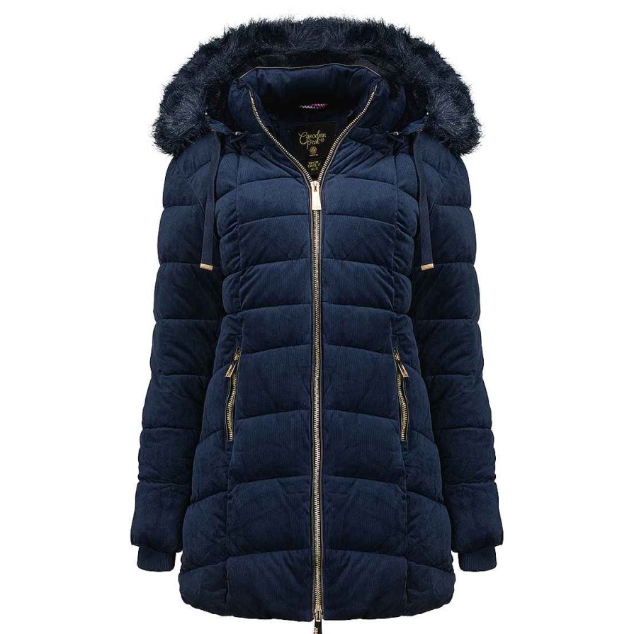 Damen Canadian Peak Parka | Biloveak Long Navy Rm Cp Lady 001