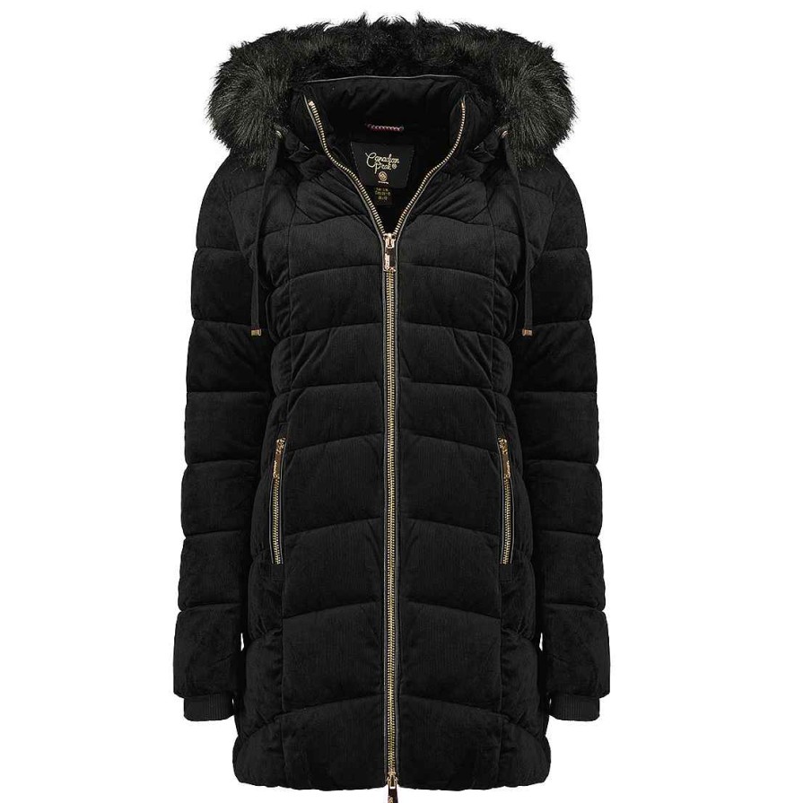 Damen Canadian Peak Parka | Biloveak Long Black Rm Cp Lady 001