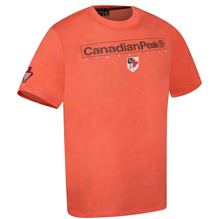 Herren Canadian Peak T-Shirt | Jotruneak Coral Rm Herren 249