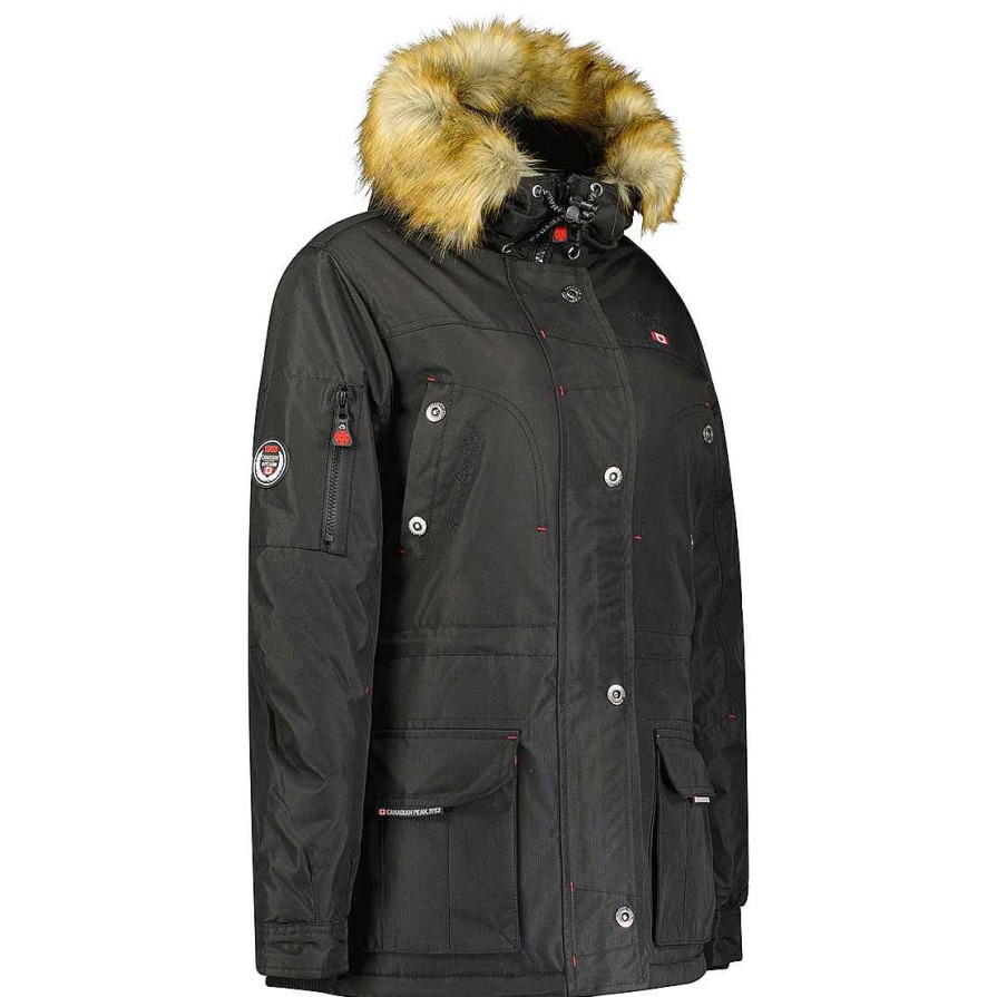 Damen Canadian Peak Parka | Acheak Rm Black Lady 054