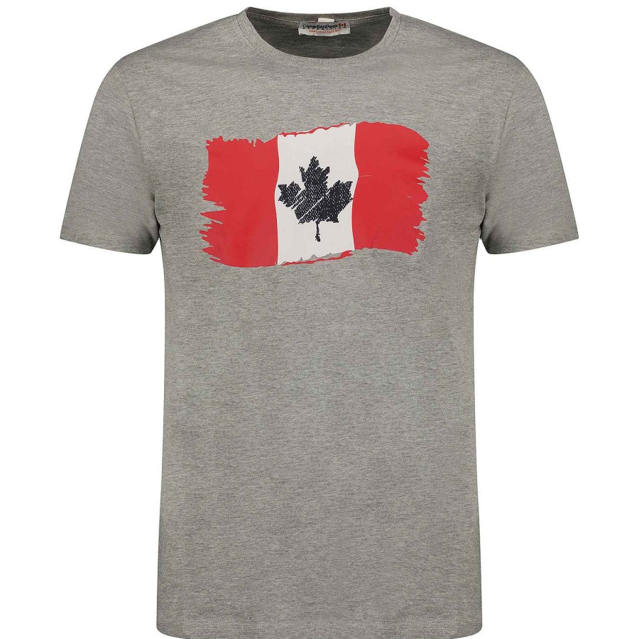 Herren Canadian Peak T-Shirt | Jorenteak Bgrey Rm Herren 254