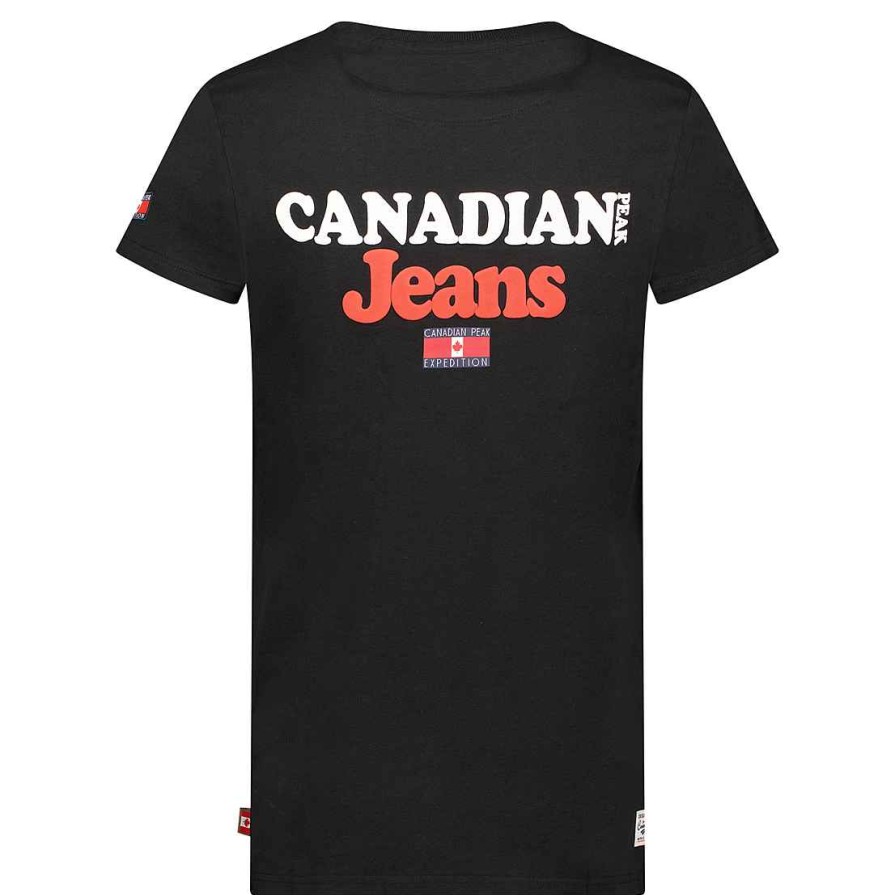 Herren Canadian Peak T-Shirt | Joupeak Black Rm Herren 235