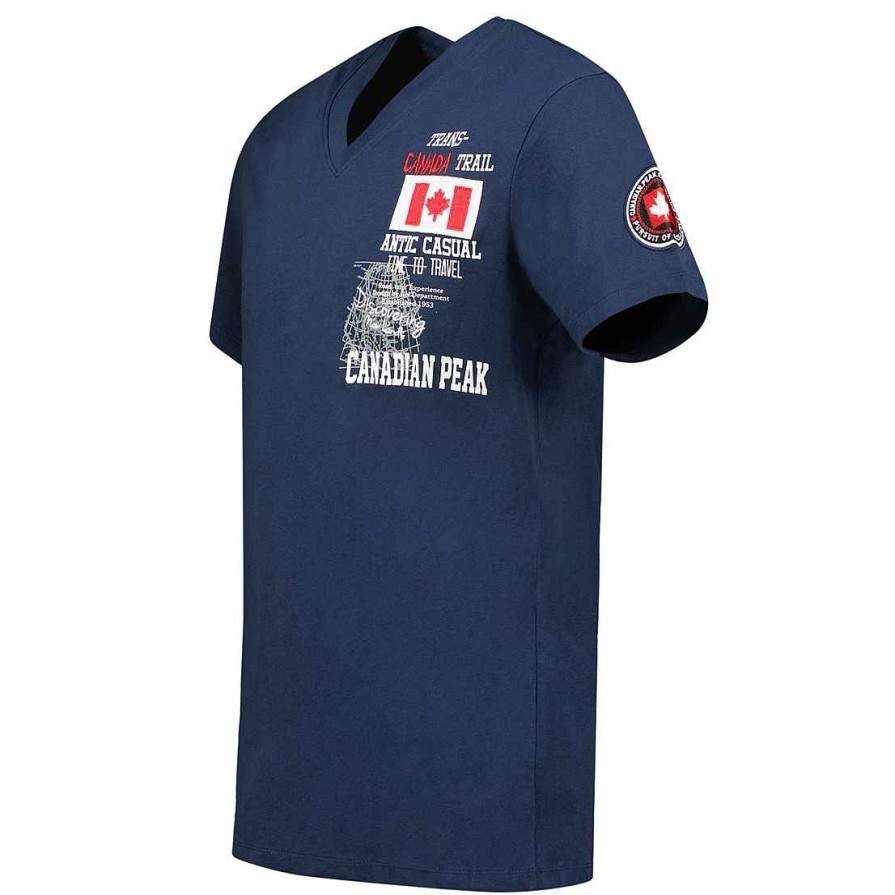 Herren Canadian Peak T-Shirt | Jantrail Navy Rm Cp Herren 249