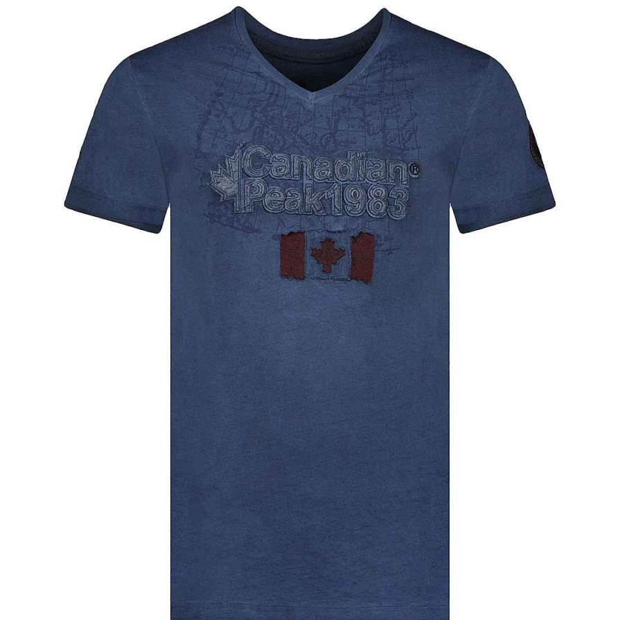 Herren Canadian Peak T-Shirt | Jondeak Ss Cp Navy Herren 100