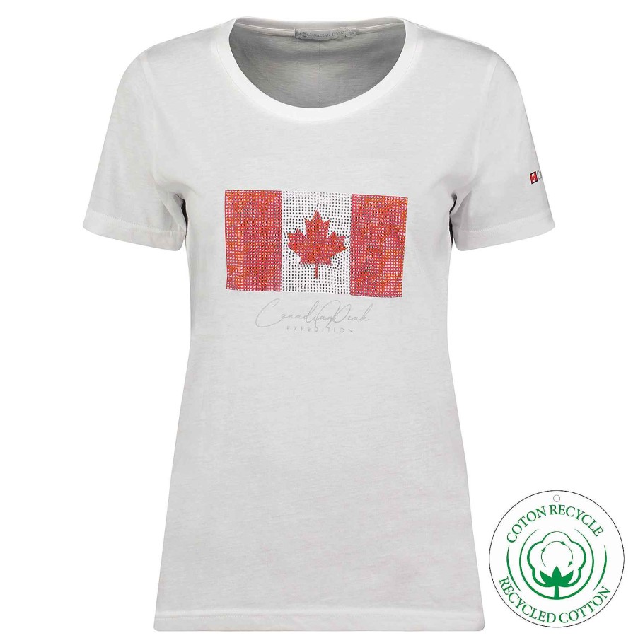 Damen Canadian Peak T-Shirt | Jwildeak White Rm Lady 204