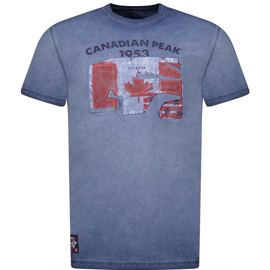 Herren Canadian Peak T-Shirt | Jotzeak Navy Herren 235