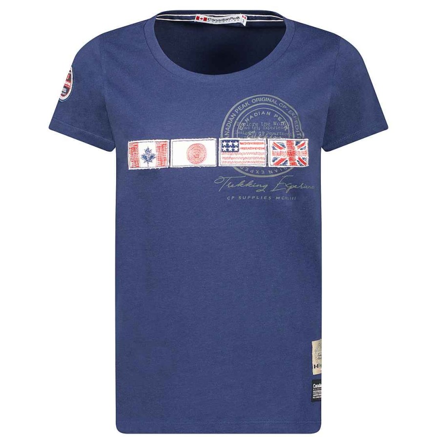 Damen Canadian Peak T-Shirt | Jorameak Navy Rm Lady 235