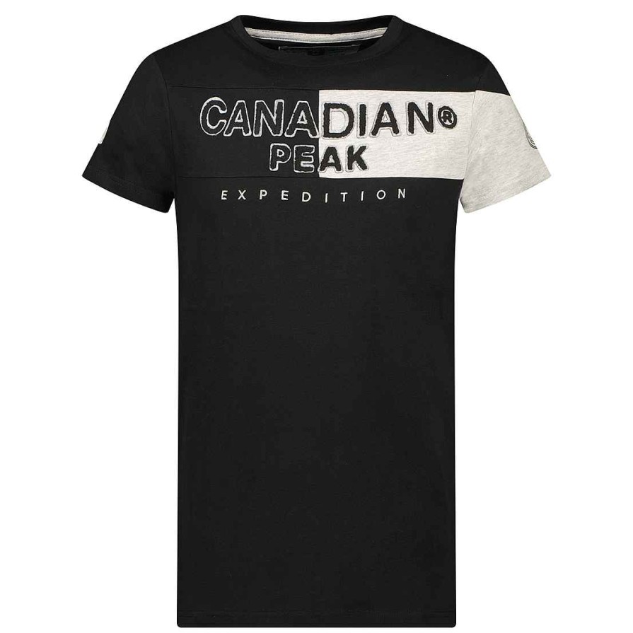 Herren Canadian Peak T-Shirt | Jermaineak Black Rm Herren 235