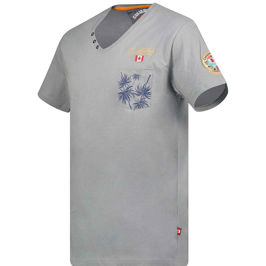 Herren Canadian Peak T-Shirt | Jibeak Grey Rm Herren 207