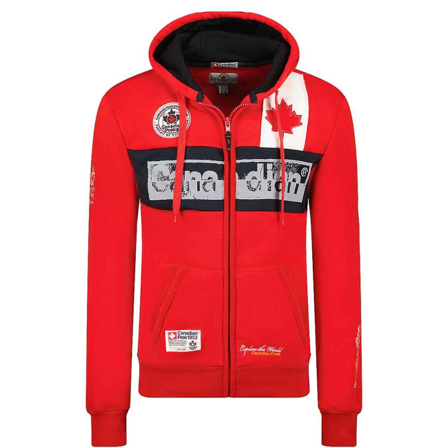 Herren Canadian Peak Schweis | Auffalliges Rot Cp Rm Herren 054