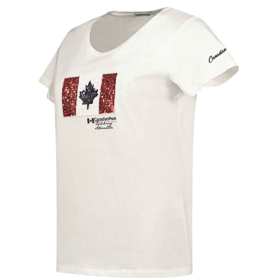 Damen Canadian Peak T-Shirt | Jermioneak White Rm Lady 254