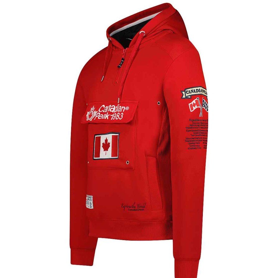 Herren Canadian Peak Schweis | Galapagos Red Cp Men 054 Pop