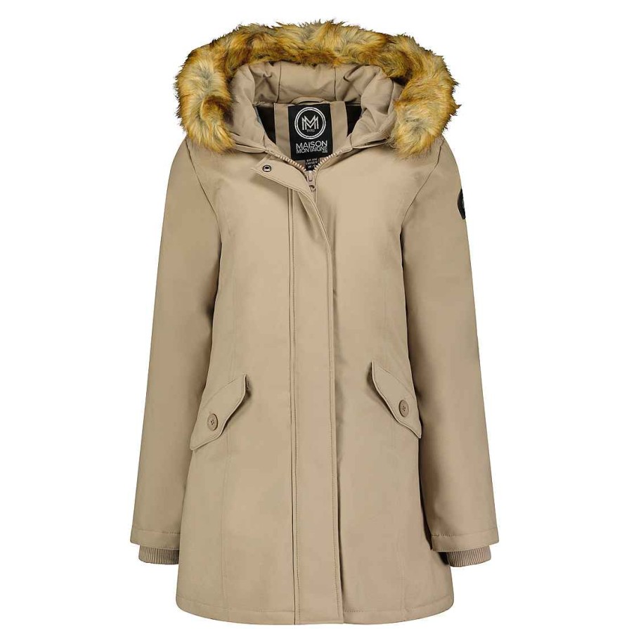 Damen Canadian Peak Parka | Dinamai Putty Mt Lady 001