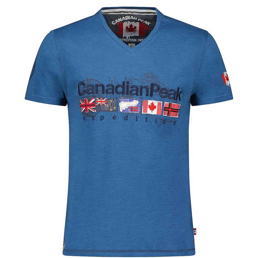 Herren Canadian Peak T-Shirt | Joukeak Blue Rm Herren 254