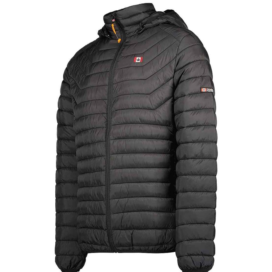 Herren Canadian Peak Jacke | Astoneak Kapuze Schwarz Herren 054