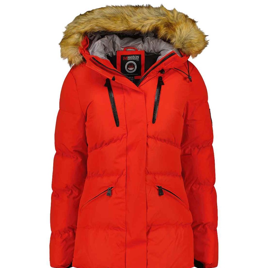 Damen Canadian Peak Parka | Crownmai Lady Red Rm 001