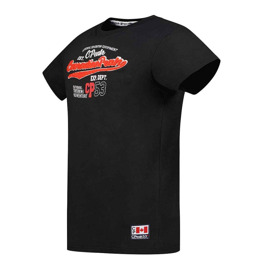 Herren Canadian Peak T-Shirt | Jurbeak Black Rm Herren 235