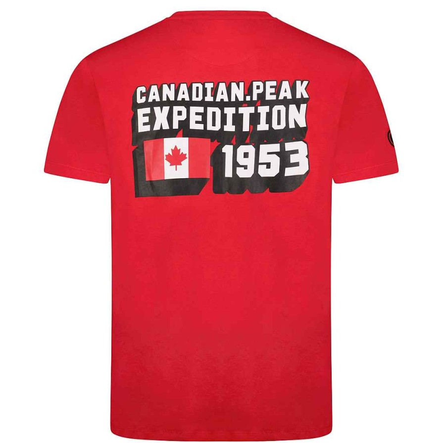 Herren Canadian Peak T-Shirt | Jistereak Red Rm Herren 249