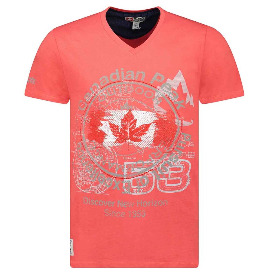 Herren Canadian Peak T-Shirt | Japple Coral Men Cp Rm Men 235