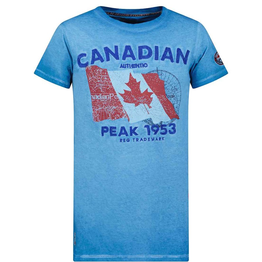 Herren Canadian Peak T-Shirt | Japoreak Blue Rm Herren 249